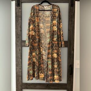 LuLaRoe Geometric/aztec Pattern Sarah Cardigan medium